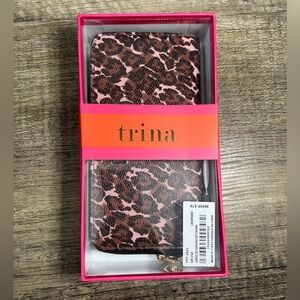 Trina Turk Pink and Brown Leopard Wallet